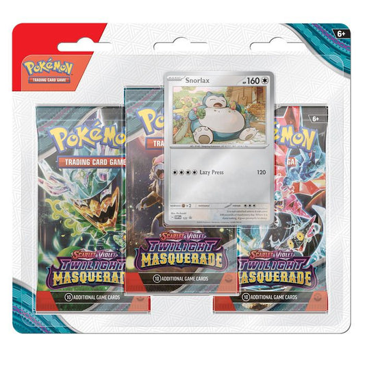 (LIVE) Twilight Masquerade 3 pack blister - Snorlax